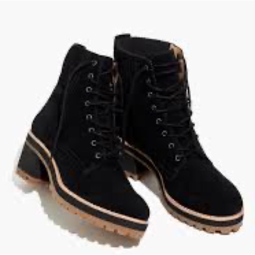 Madewell Kristen Lace-Up Luggsole Boots Size 7